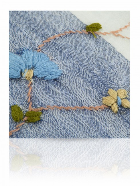 Палантин Женский ZW.EMB/TAU.BLUE